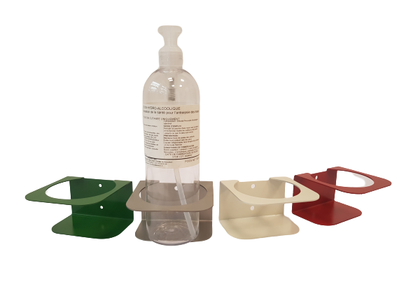 Fabricant de support métal pour bouteille de gel hydroalcoolique
